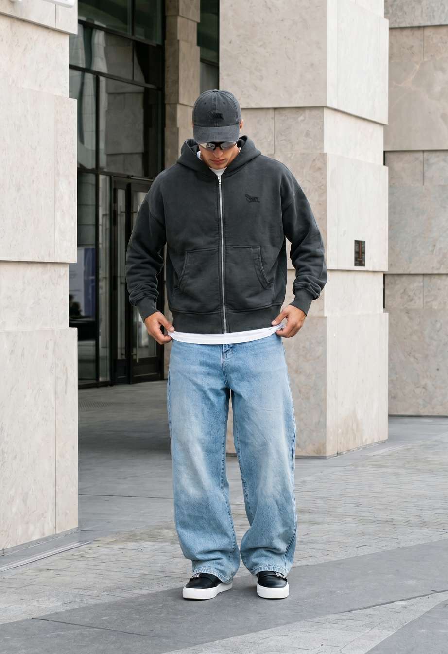 Bluza Staff logo premium washed oversize
