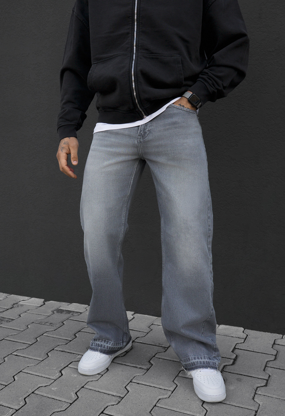 Dżinsy Staff gray flared fit