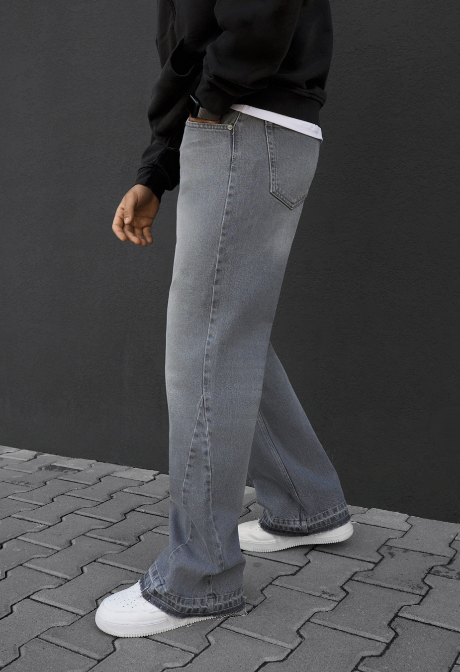 Dżinsy Staff gray flared fit