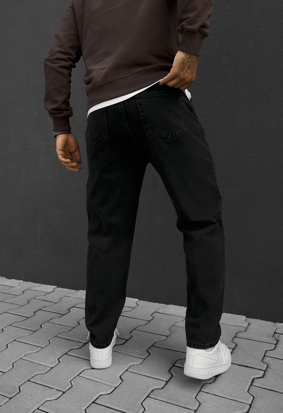 Dżinsy Staff 923 black regular mom