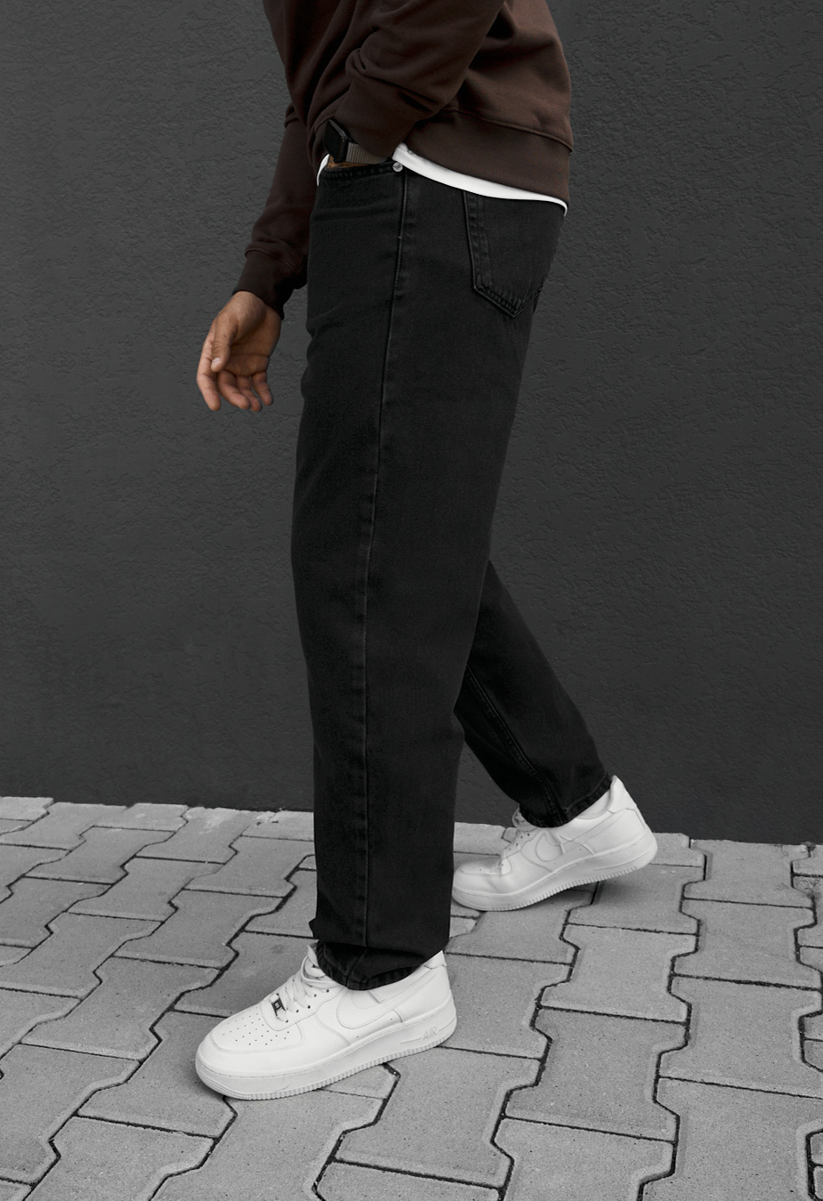 Dżinsy Staff 923 black regular mom