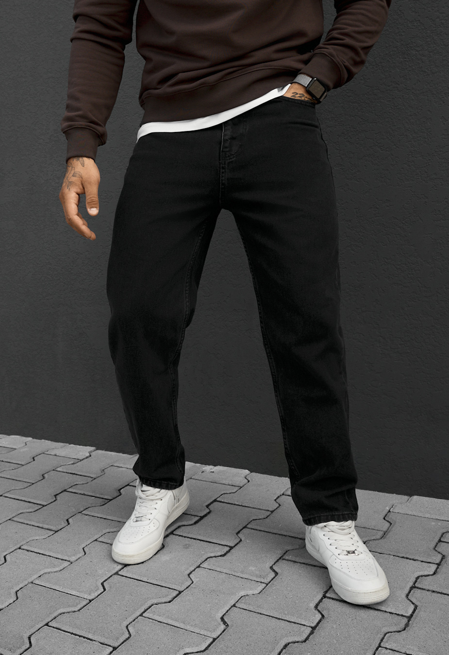 Dżinsy Staff 923 black regular mom