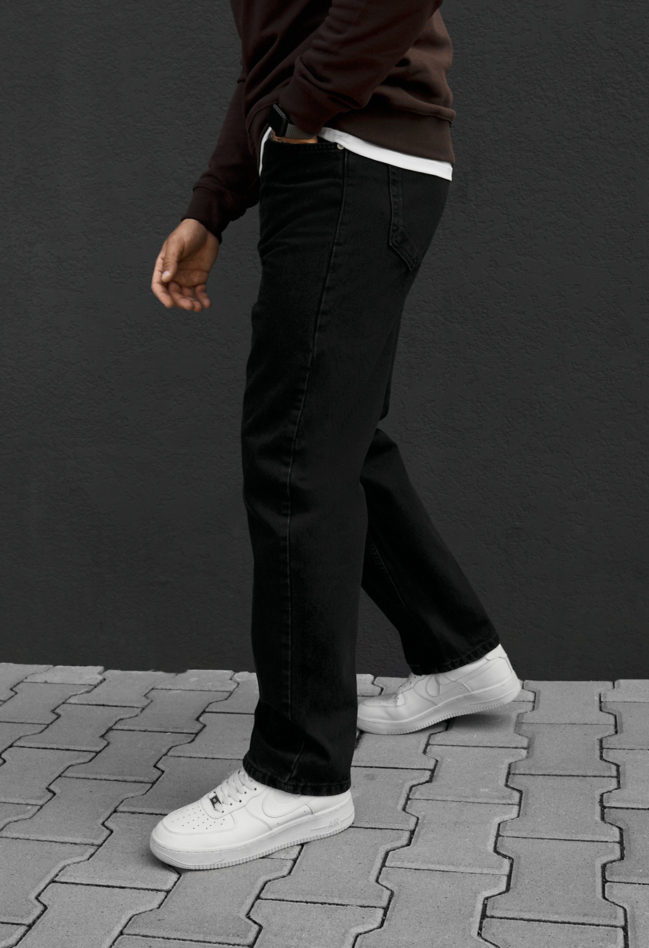 Dżinsy Staff 19 black wide leg