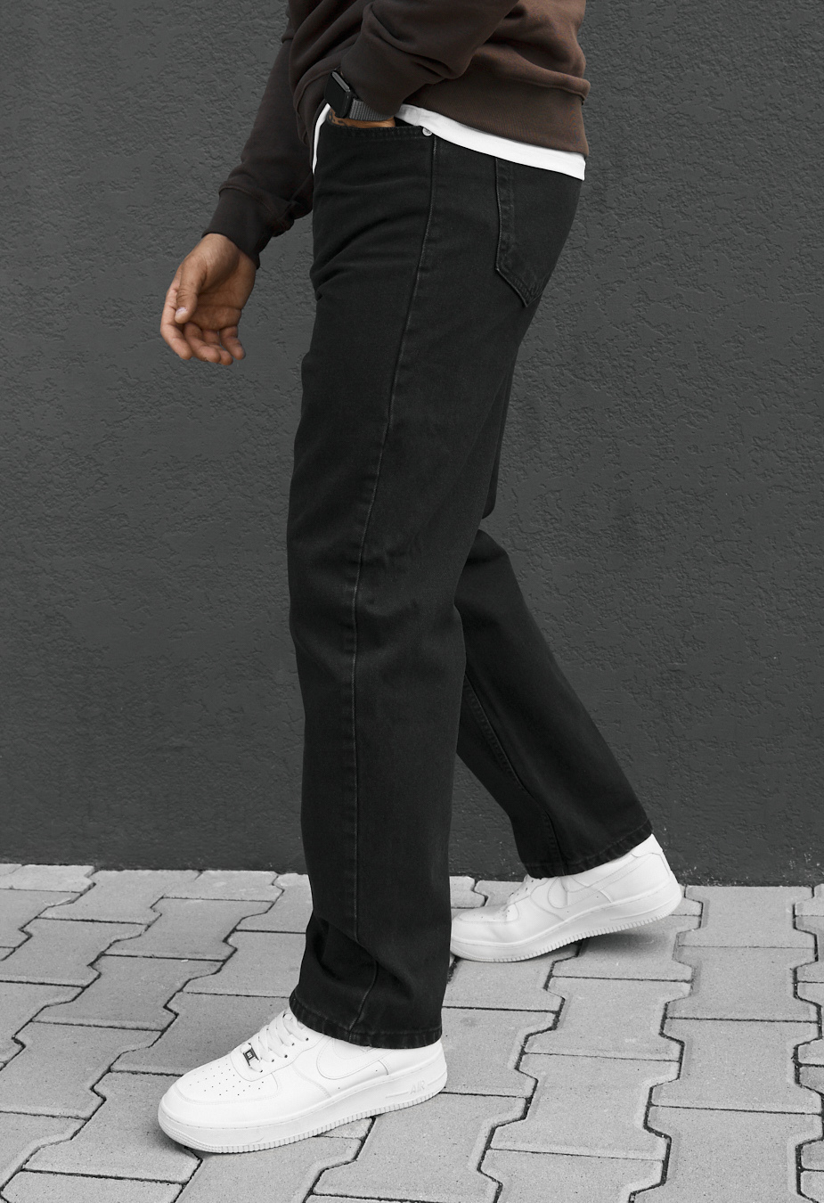 Dżinsy Staff 19 black wide leg