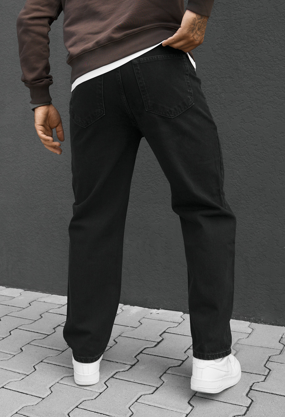 Dżinsy Staff 19 black wide leg