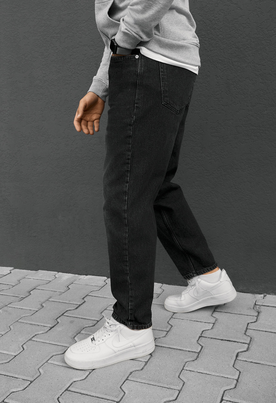 Dżinsy Staff 1 black regular mom