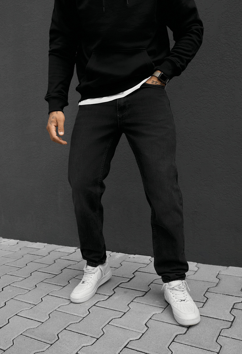 Dżinsy Staff 3 black regular