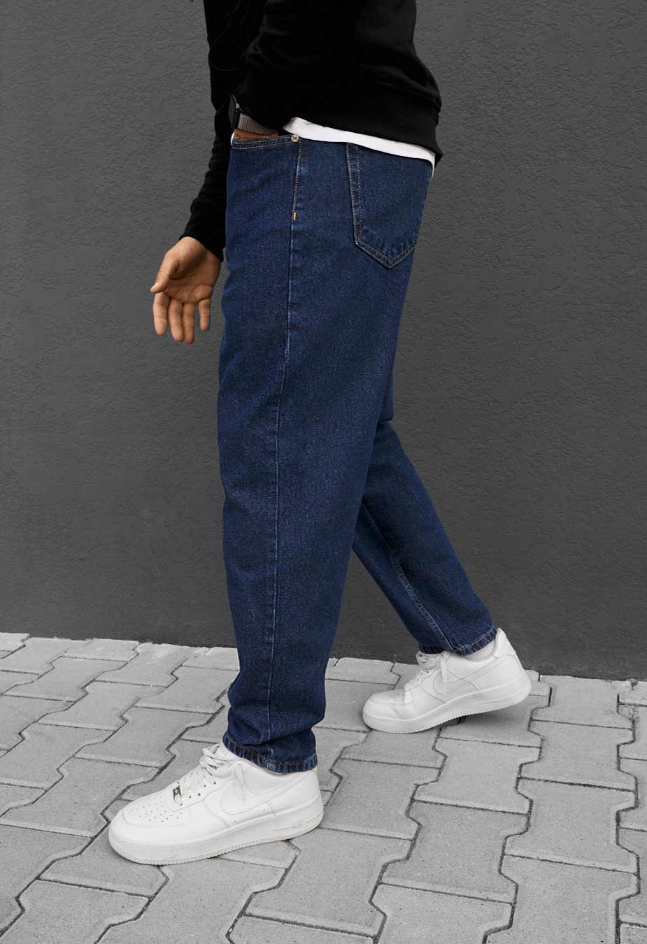 Dżinsy Staff dark blue regular mom
