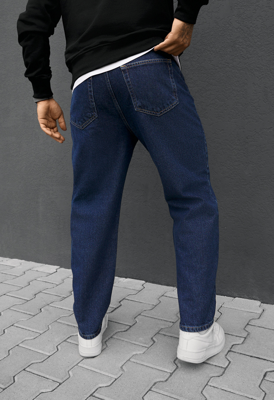 Dżinsy Staff dark blue regular mom