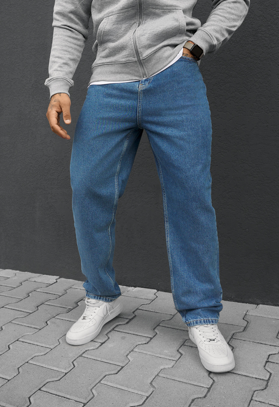Dżinsy Staff 15 blue loose fit