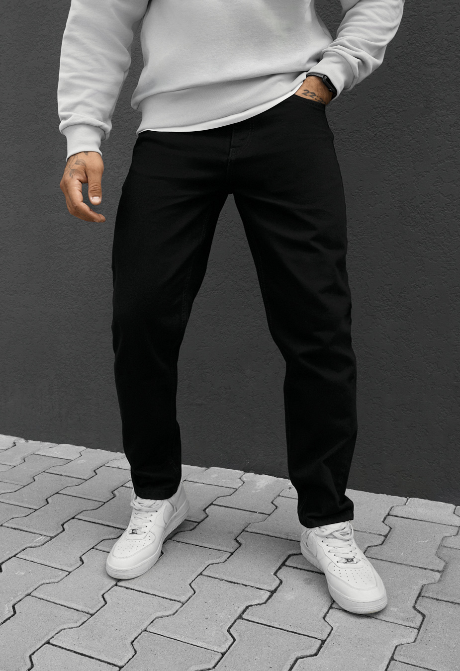 Dżinsy Staff 75 black mom