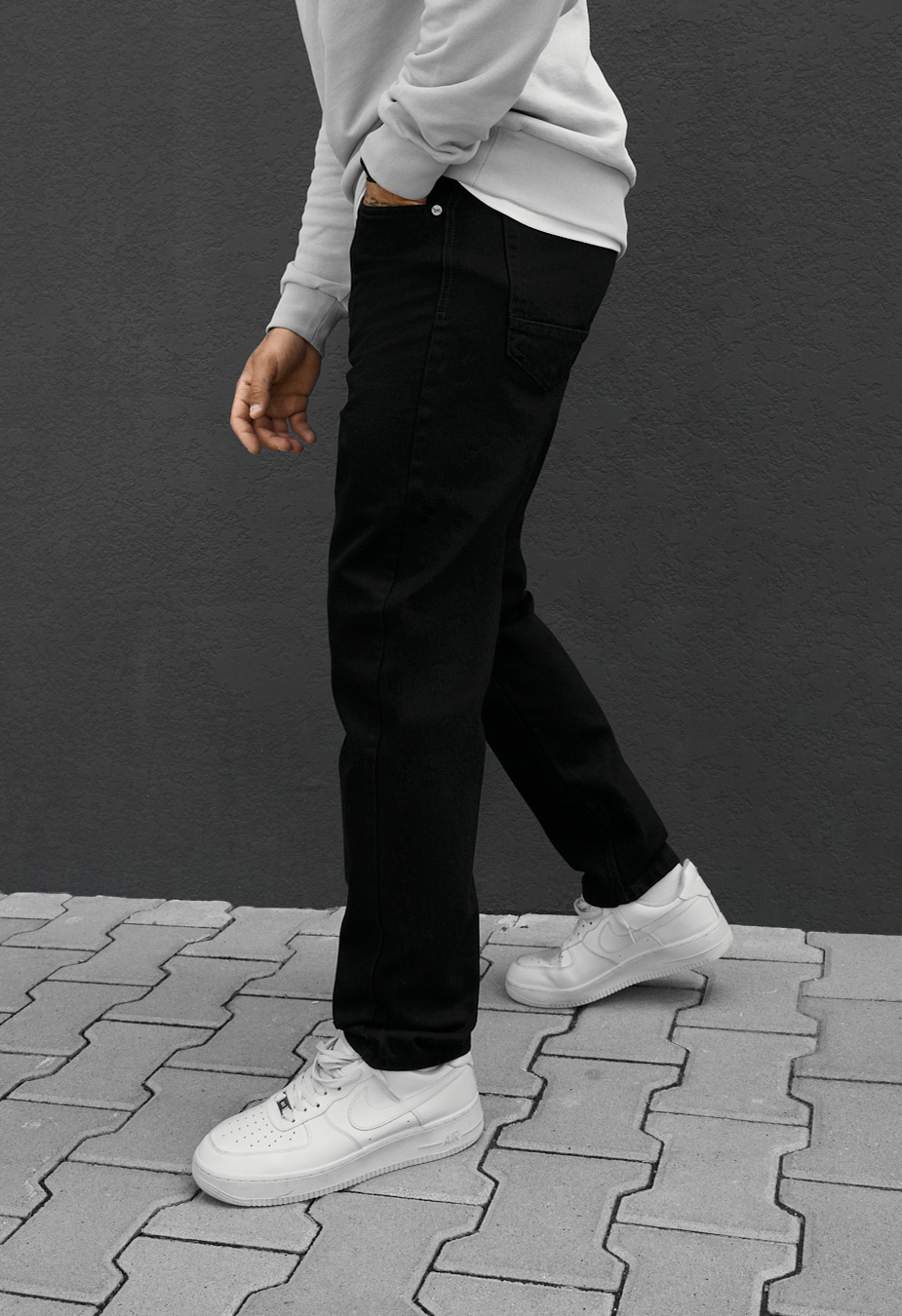 Dżinsy Staff 75 black mom