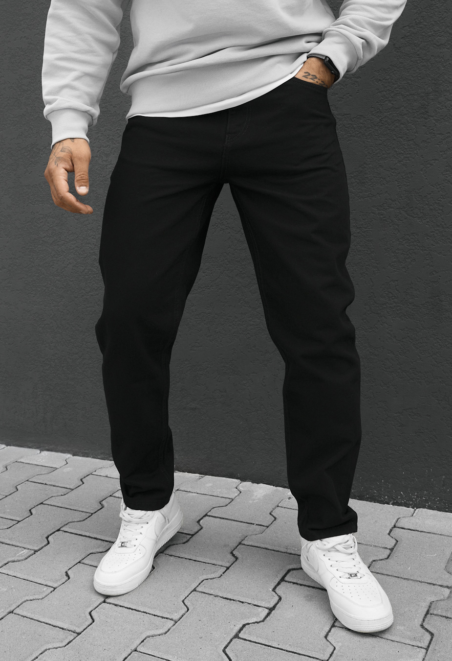 Dżinsy Staff 75 black mom