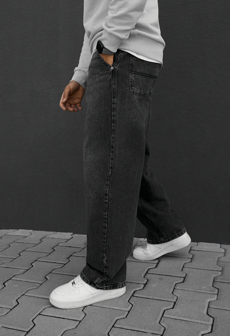 Dżinsy Staff 48 black baggy