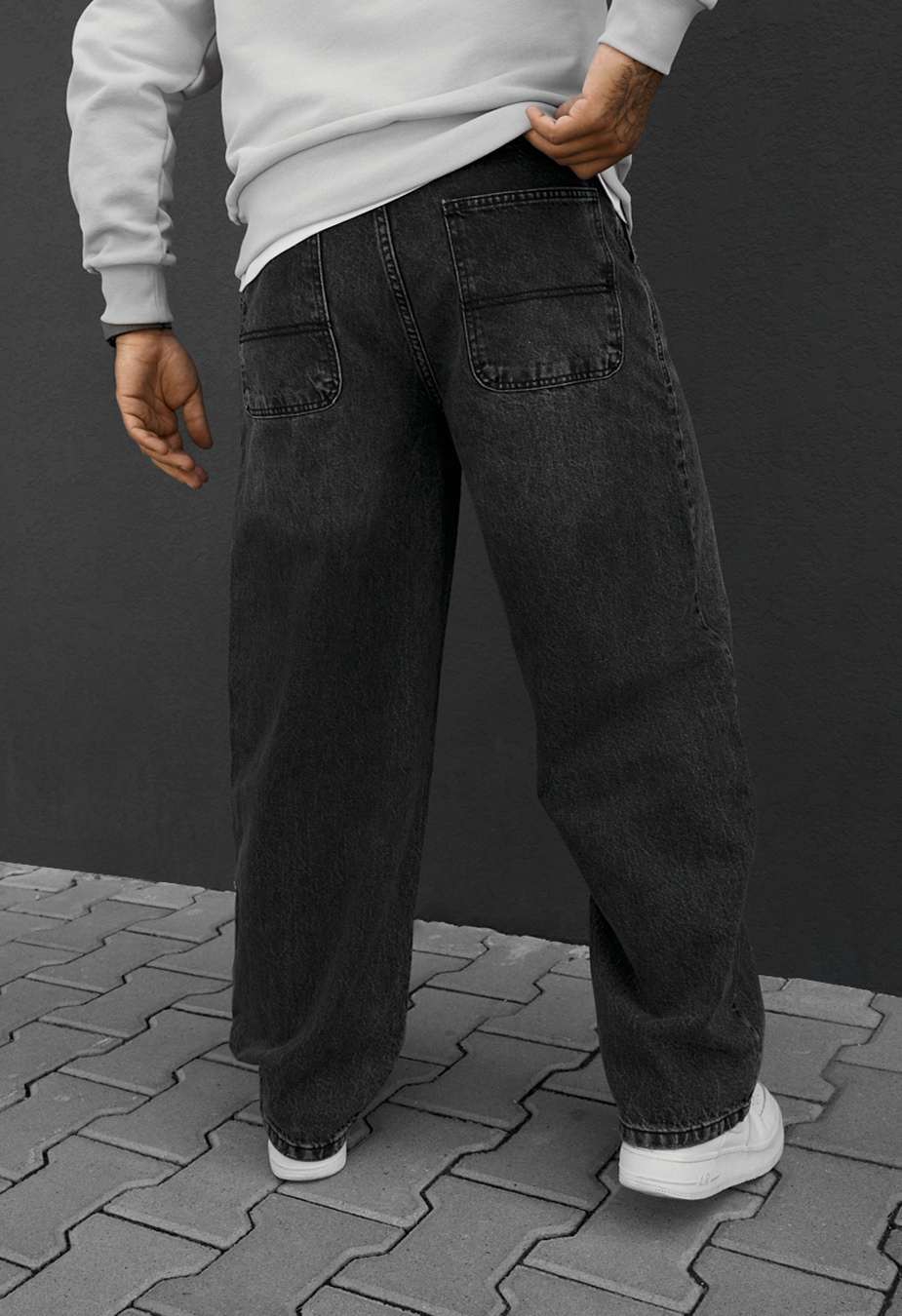 Dżinsy Staff 48 black baggy