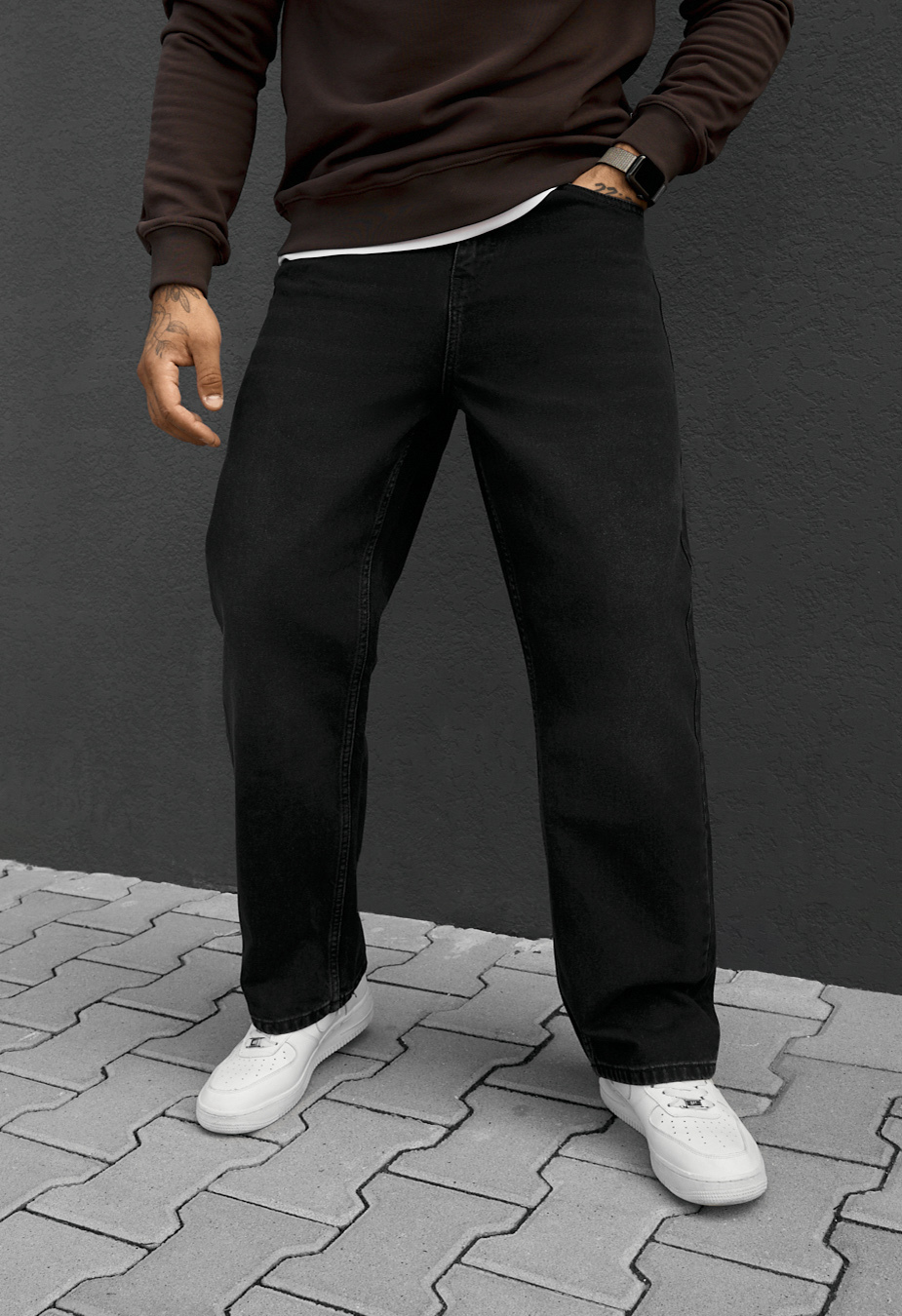 Dżinsy Staff 53 black baggy