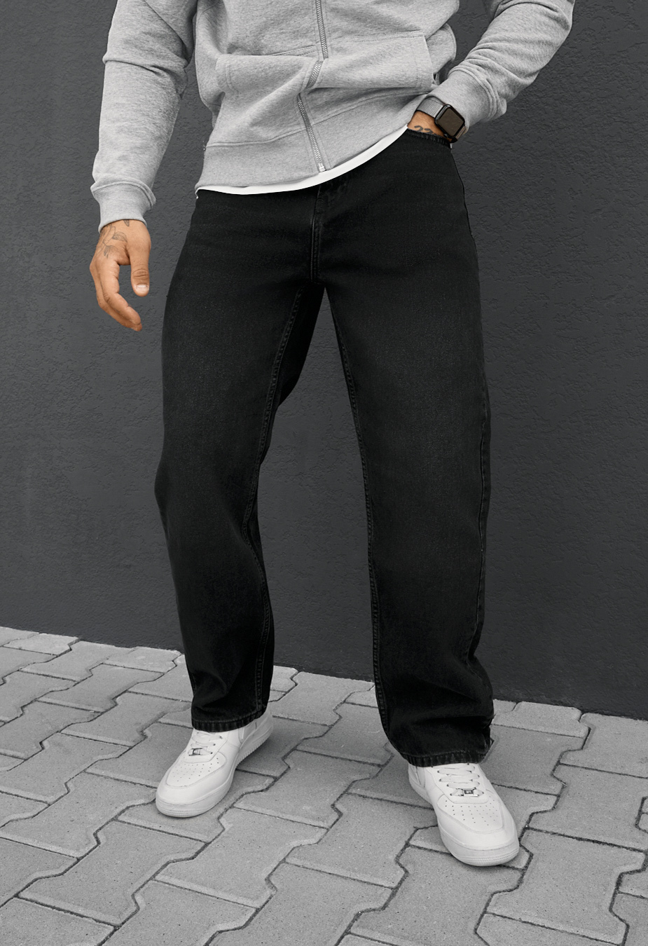 Dżinsy Staff 47 black regular