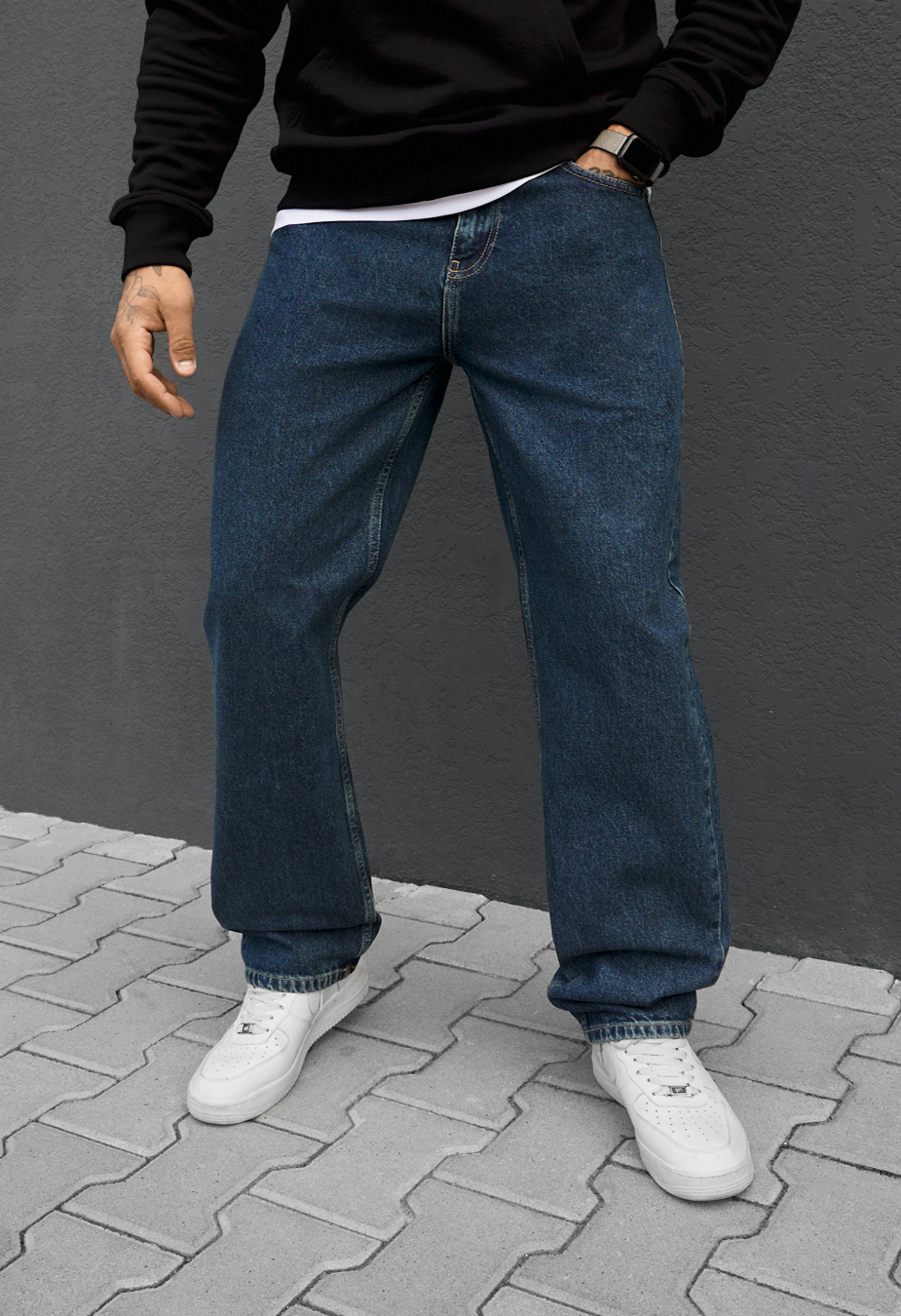 Dżinsy Staff 30 dark blue baggy