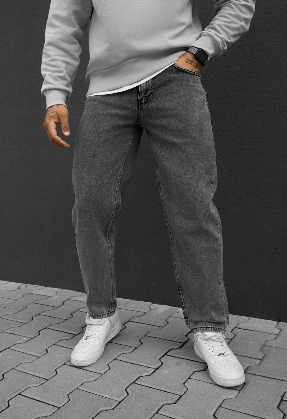 Dżinsy Staff 4 gray regular