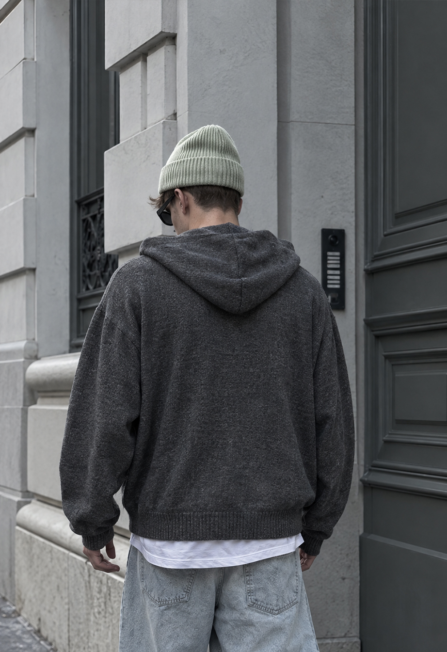 Bluza Staff zip gray premium oversize