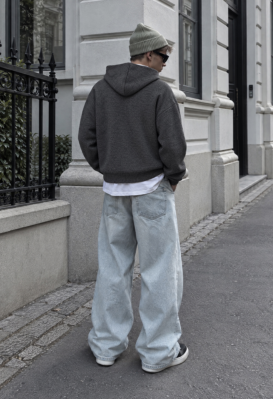 Bluza Staff zip gray premium oversize