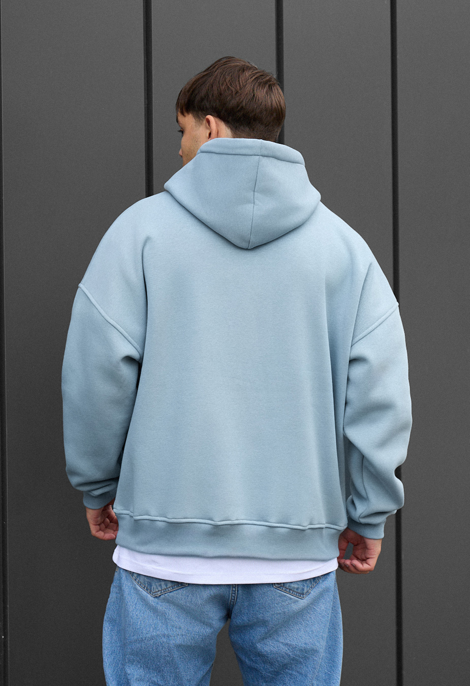 Bluza Staff light blue oversize fleece