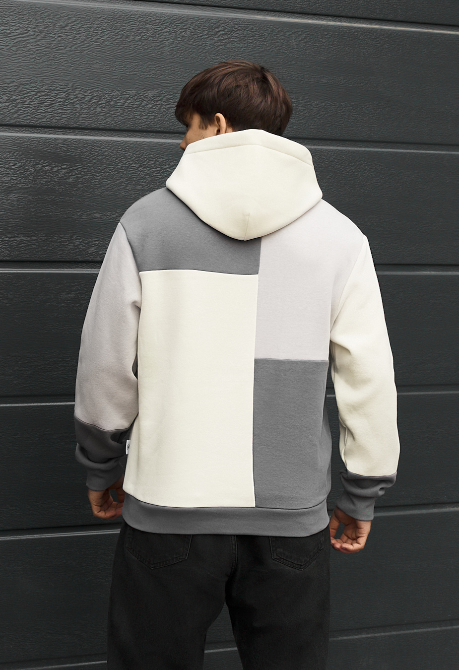 Błuza Staff logo gray & dark gray & milk  fleece