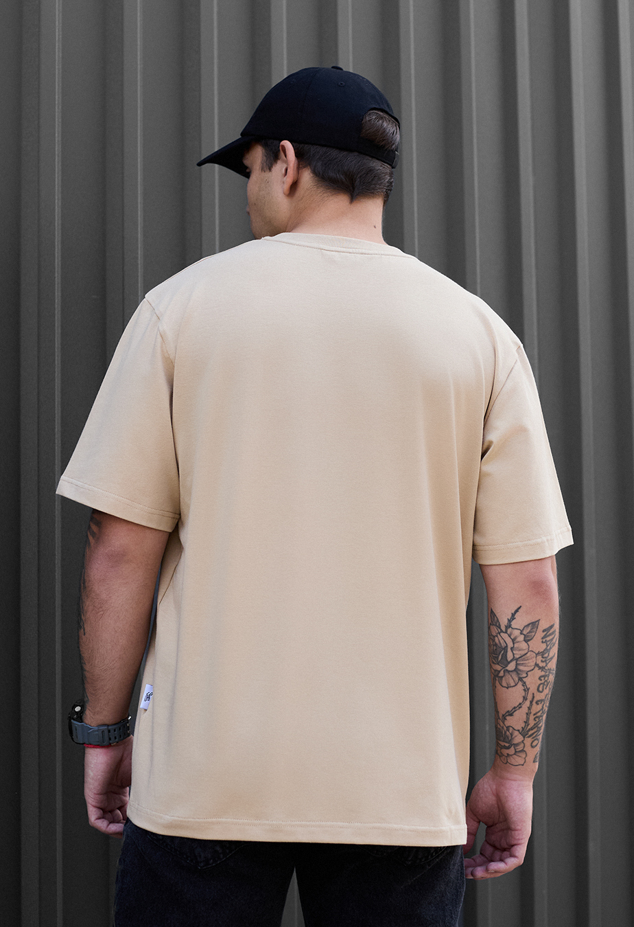 Koszulka Staff beige oversize