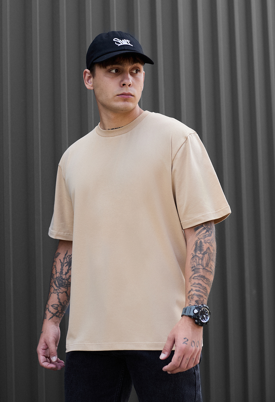 Koszulka Staff beige oversize