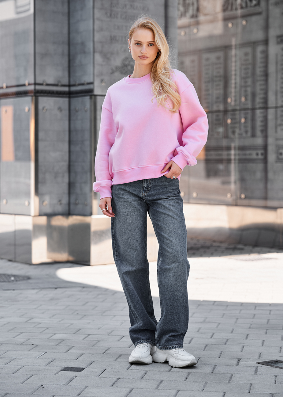 Bluza Staff lay pink oversize fleece