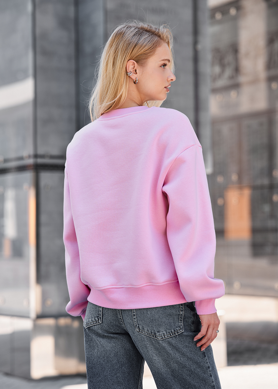 Bluza Staff lay pink oversize fleece