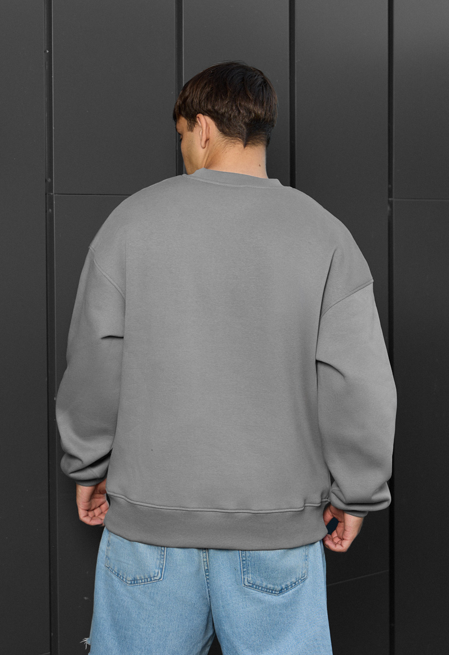 Bluza Staff gray oversize fleece