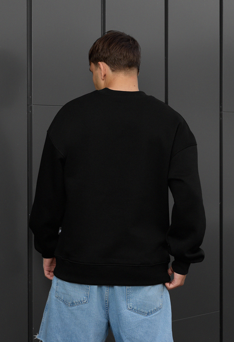 Bluza Staff black oversize fleece