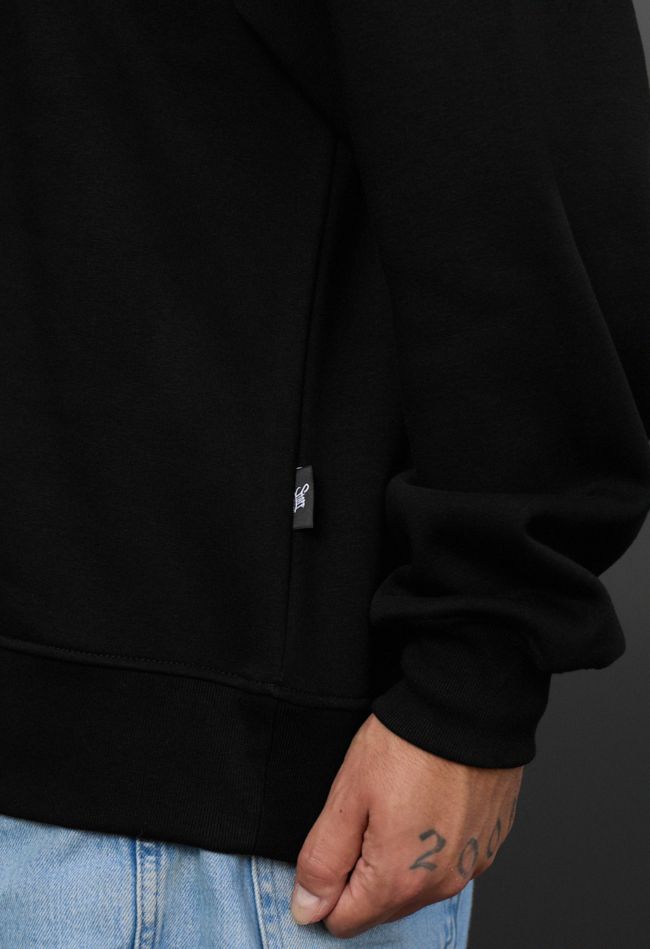 Bluza Staff black oversize fleece