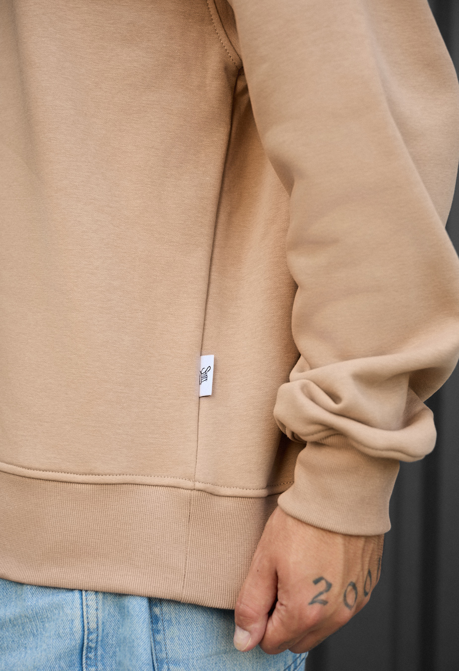 Bluza Staff beige oversize fleece
