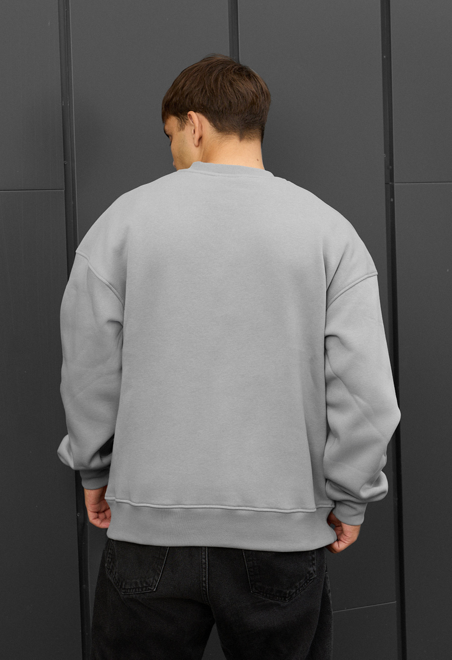 Bluza Staff gray oversize fleece