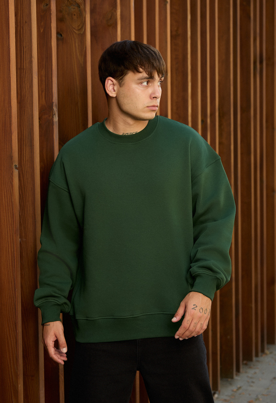 Bluza Staff green oversize fleece