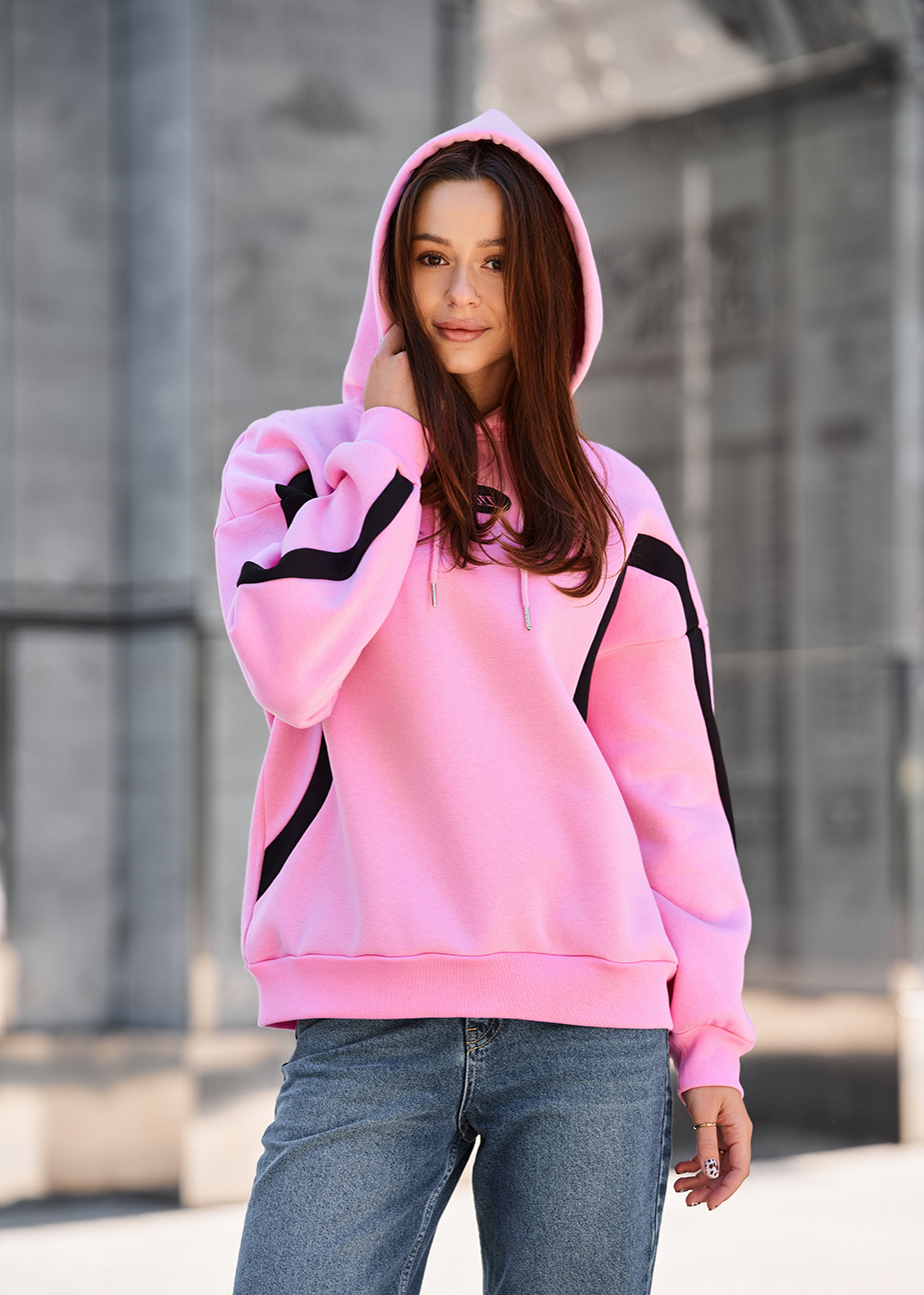 Bluza Staff fil pink oversize fleece