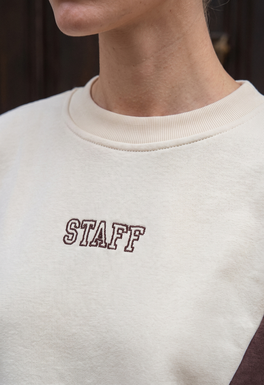 Bluza Staff ler milk & brown oversize fleece