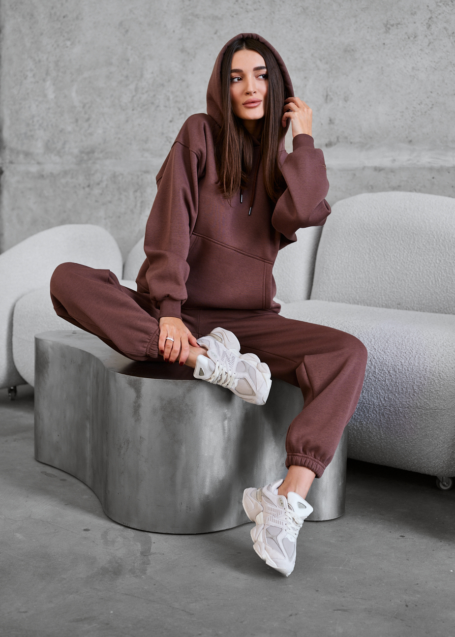 Dres damski Staff lo brown oversize fleece