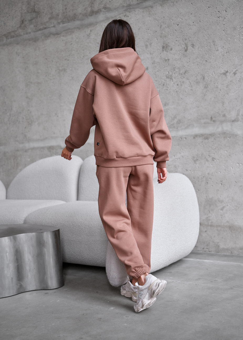 Dres damski Staff lo light brown oversize fleece