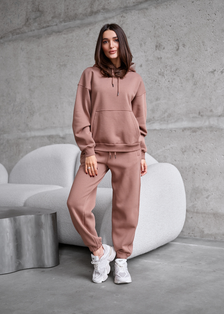 Dres damski Staff lo light brown oversize fleece