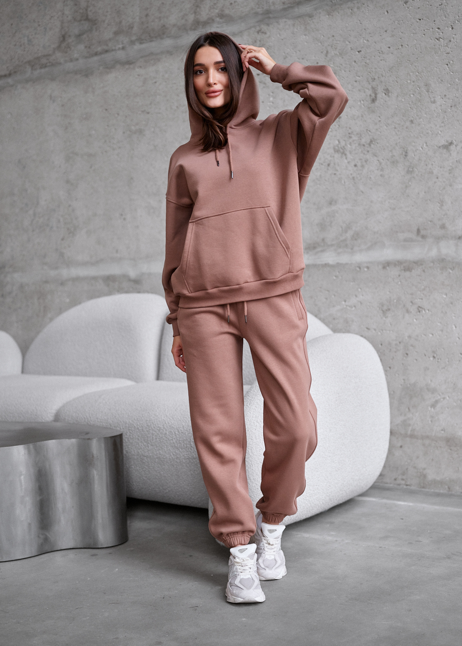 Dres damski Staff lo light brown oversize fleece