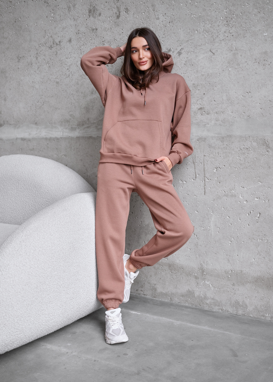 Dres damski Staff lo light brown oversize fleece