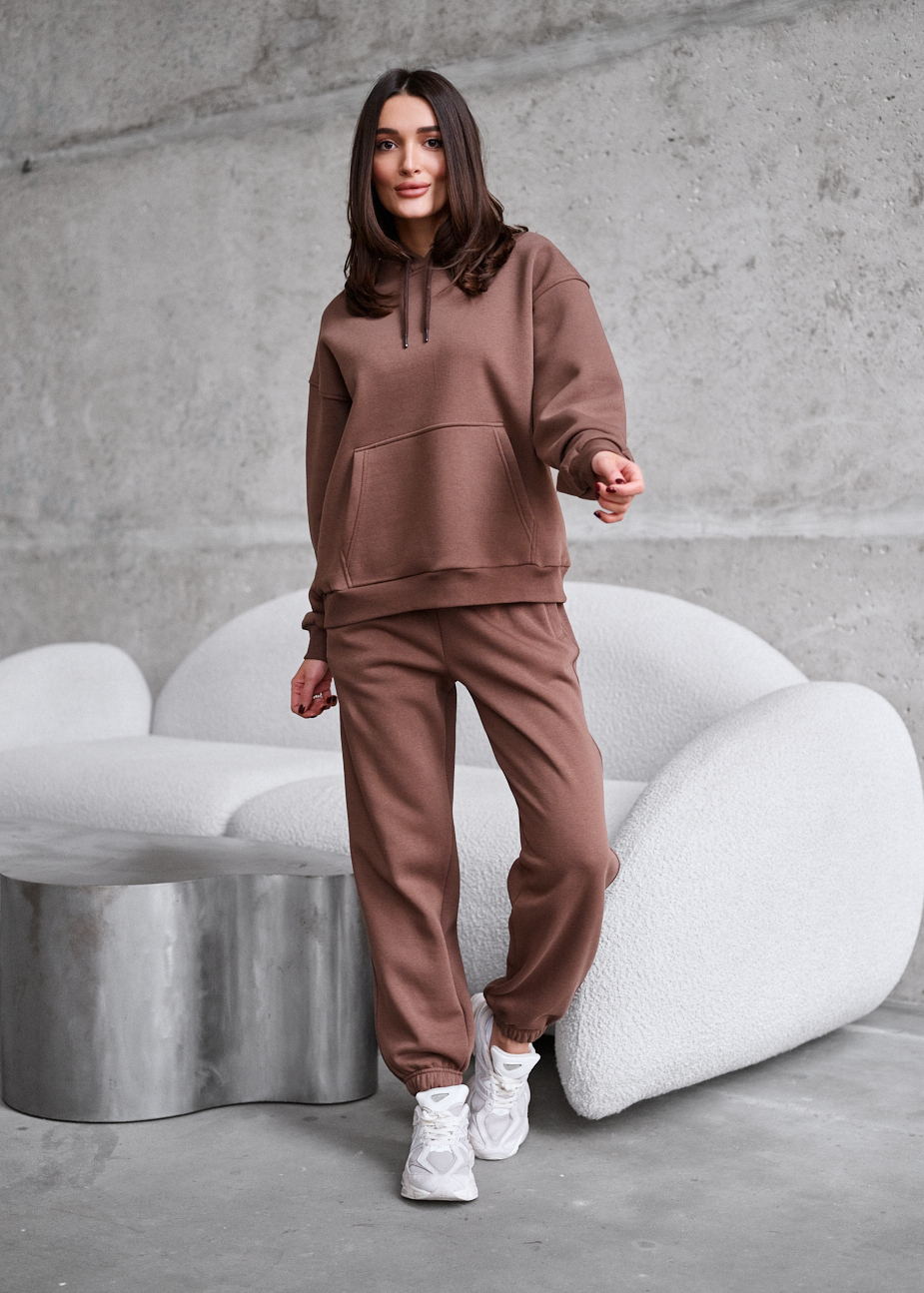 Dres Staff lo brown oversize fleece