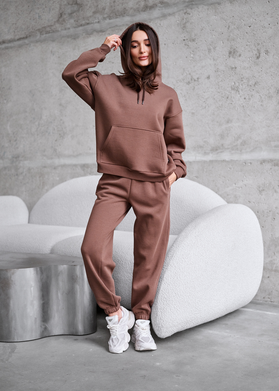 Dres Staff lo brown oversize fleece