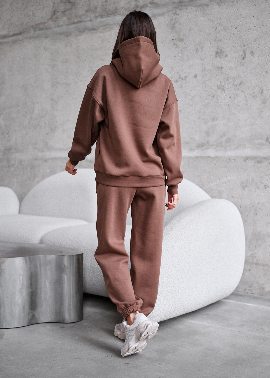 Dres Staff lo brown oversize fleece
