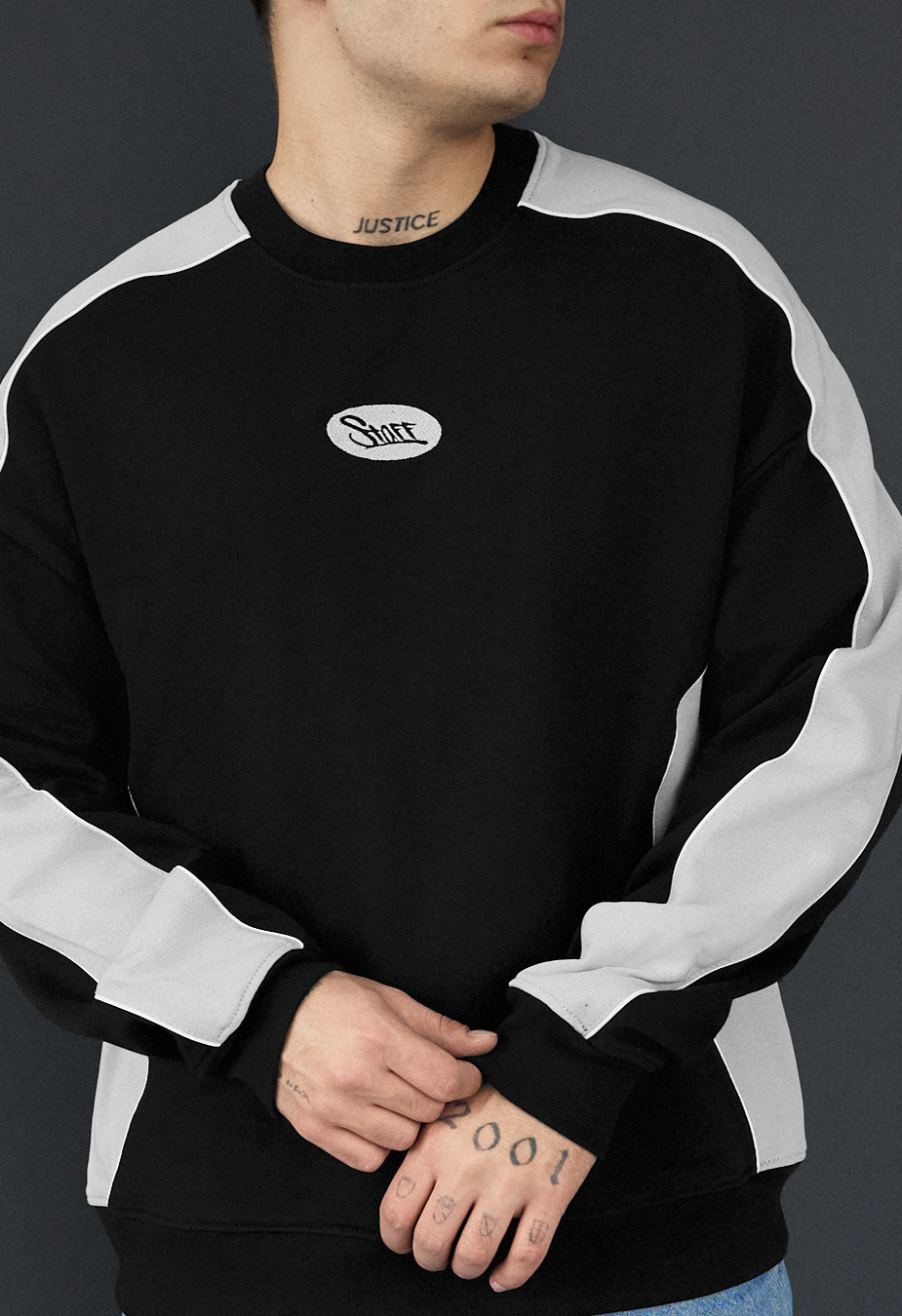 Bluza Staff bn logo & reflective oversize