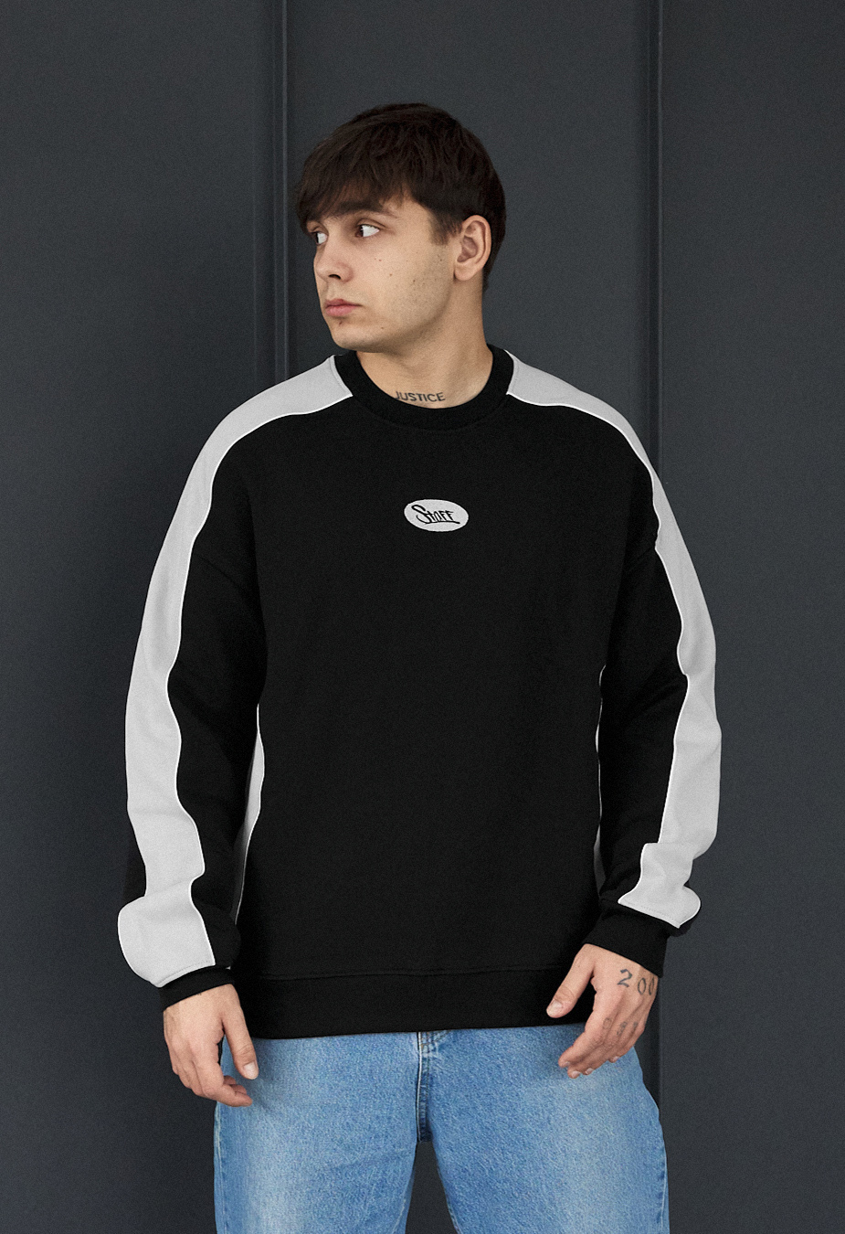 Bluza Staff bn logo & reflective oversize