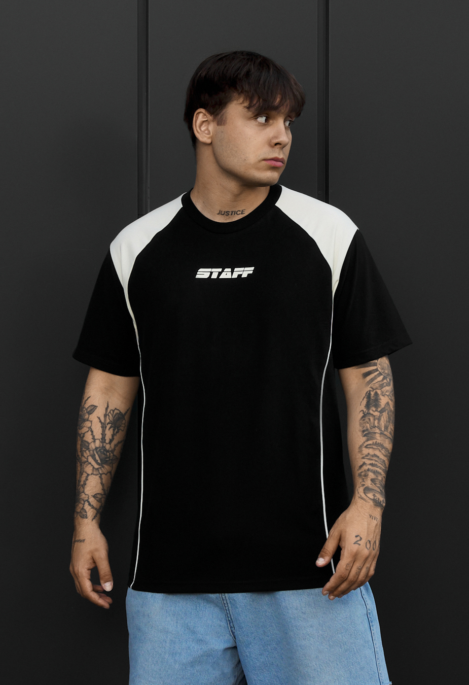 Koszulka Staff black & white logo reglan